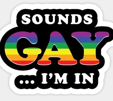 SOUNDS GAY IM IN LGBTQ STICKER