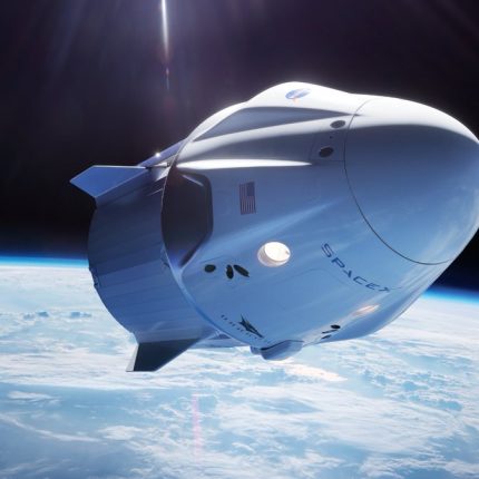 SpaceX Dragon to the Sky Lab Rendering Sticker