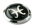 Zodiac Pisces 3D Adhesive Chrome Auto Emblem