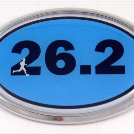 26.2 Blue Running Oval 3D Chrome Emblem