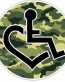 3E LOVE camo green circular sticker