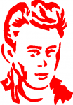 James Dean vinyl sticker