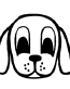 Puppy Face vinyl sticker