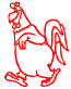 Fog Horn Leg Horn Decal 3