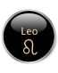 6 Small Round Zodiac Stickers Leo