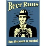 Beer Runs Vinyl Decal