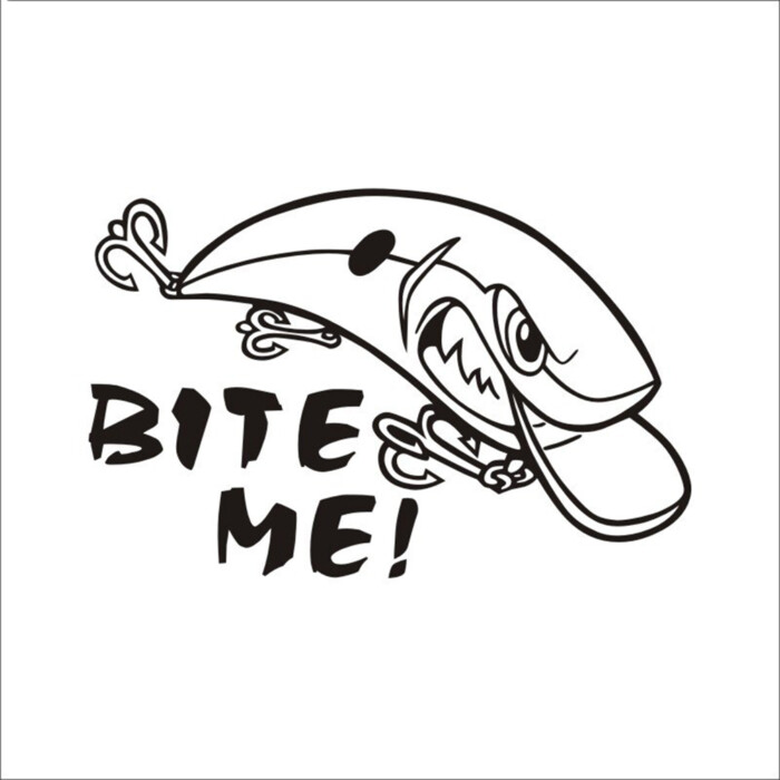 bite me fishing decal - Pro Sport Stickers
