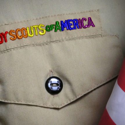 boy scouts of america gay patch sticker 2