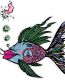 bud fish_girl_weed sticker