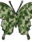 Butterfly Camo Sticker 2 - GREEN