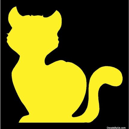 Cat silhouet decal