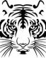 cat-tiger-face die cut decal
