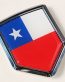 Chile Flag Crest Chilean Car Chrome Emblem 3D Decal Sticker