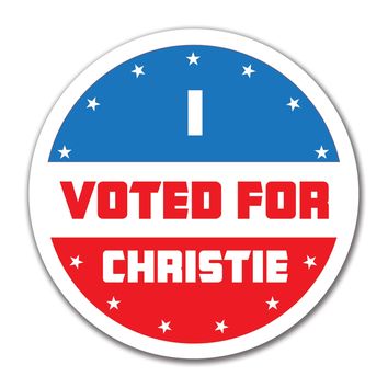 CHRISTIE ROUND STICKER