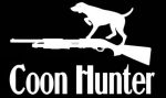 coon hunting die cut truck decal