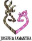 Deer Hearts Names CHOOSE YOUR OWN FILL brown pink