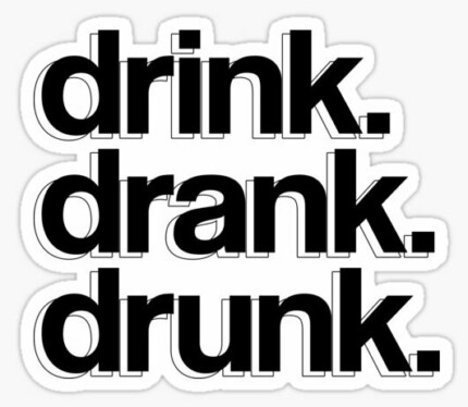 DRINK DRANK DRUNK FUNNY BEER STICKER