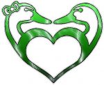 Duck Hunting LOVE Sticker 2 FILLS Lightning Green