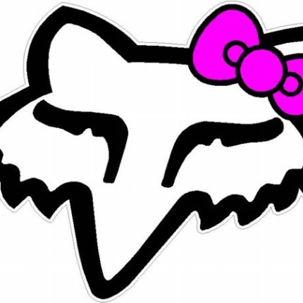 F Head Logo with Bow Decal 2 COLOR