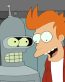 Fry and Bender Wallpaper Sticker