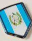 Guatemala Flag Crest Car Chrome Emblem 3D Decal Sticker