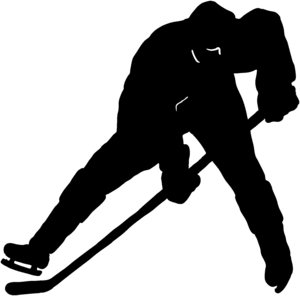 Hockey Silhouette Window Wall Sticker