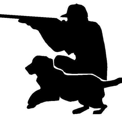 Hunter with Dog Adhesive Car Sticker