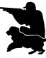 Hunter with Dog Adhesive Car Sticker
