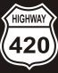 hwy 420 die cut decal
