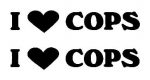 I Heart Cops Sticker