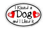 I KISSED A DOG DOG STICKER