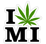 I Marijuana Michigan Sticker