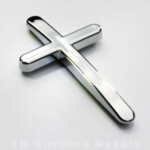 Jesus Cross Chrome Car Emblem