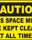 Keep Area Clear Signs and Decals 04