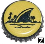 LANDSHARK BOTTLE CAP SHAPED BEER STICKER 2