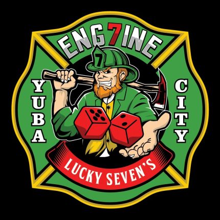 Leprechaun Firefighter LUCKY SEVEN STICKER