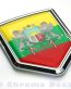 Lithuavania Flag Crest Emblem Chrome Car Decal Sticker