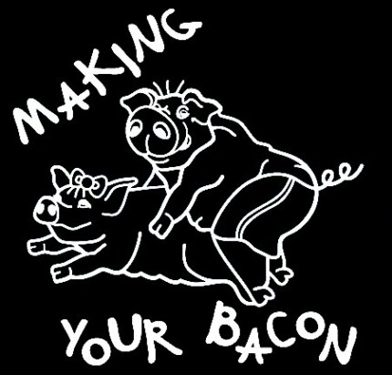 making your bacon funny die cut decal