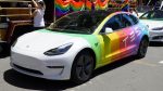 model 3 pride month at TESLA