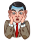 mr bean show funny car sticker 4