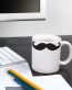 mustache coffee cup photo sticker