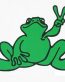 Peace Frog Color Sticker