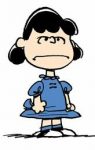 peanuts gang sticker LUCY MAD STICKER