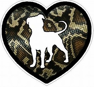 PITBULL HEART STICKER FILLS skin snake