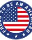 PROUD TO BE AN AMERICAN ROUND STICKER