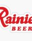 RAINIER BEER LOGO RED AND WHITE STICKER