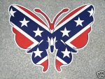 rebel-flag BUTTERFLY-bumper-sticker 44