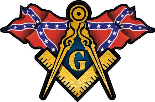 REBEL FLAG MASON STICKER