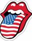 rolling stones USA tounge sticker