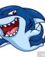 shark-boat sticker